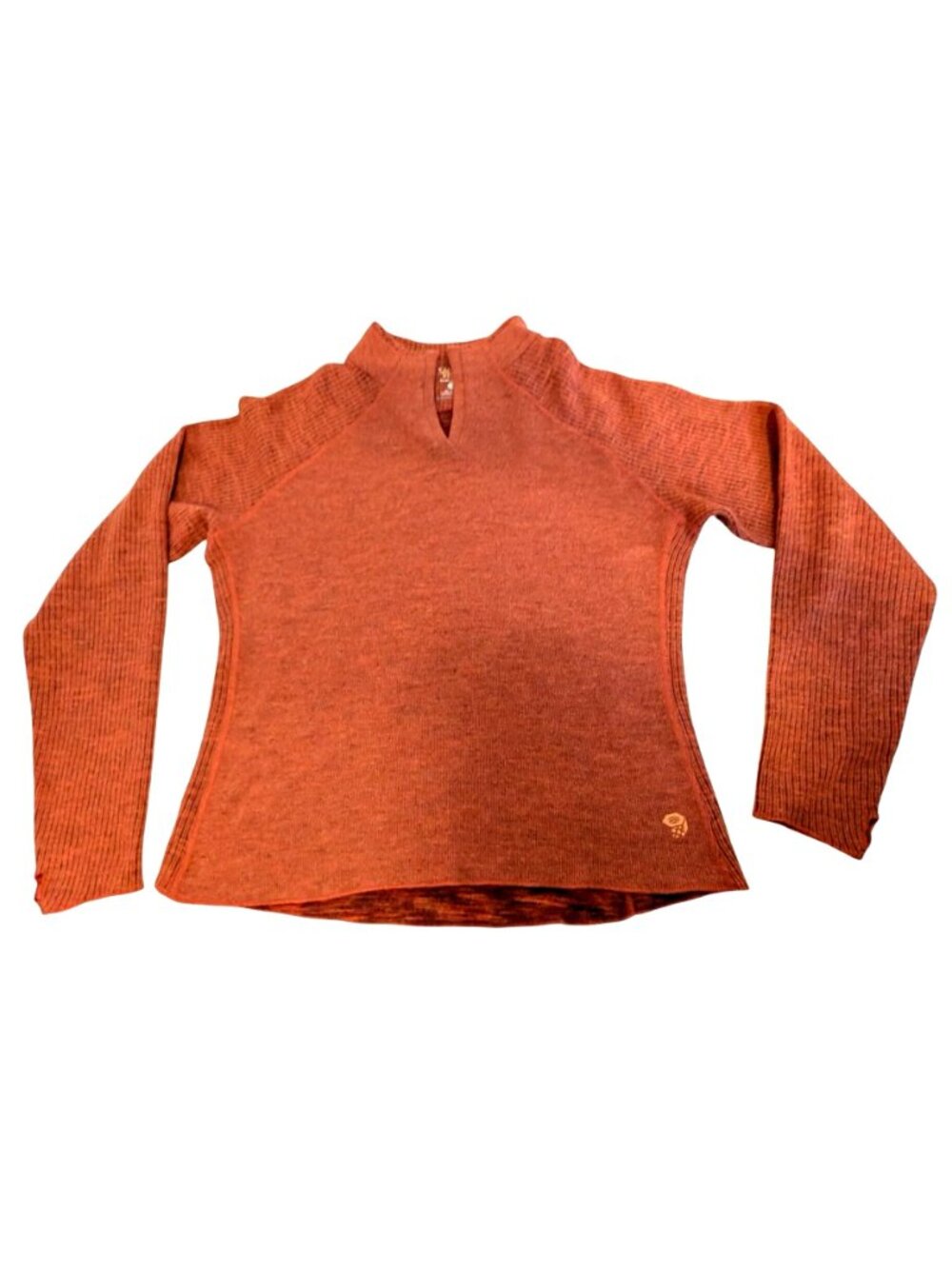 Mountain Hardwear Womens L Wool Blend Orange Sweater For Hiking & Outdoor Activi - Picture 10 of 12